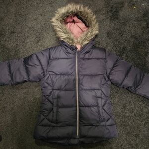 1881 by S.Rothschild Kids Puffer Jacket - Navy and Pink size 7/8